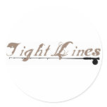 Tight Lines Round Sticker
