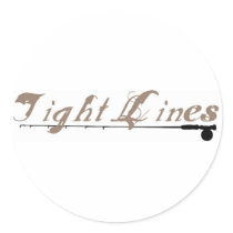 Tight Lines Round Sticker