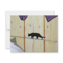 tightrope walking cat personalized invitations