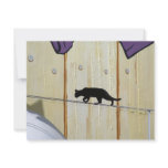 tightrope walking cat personalized invitations