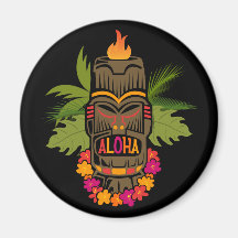 Tiki Aloha Refrigerator Magnets
