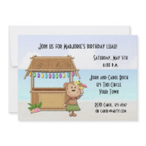 Tiki Bar, Luau Monkey Invitation