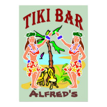 Tiki Bar Sign posters by figstreetstudio Tiki Bar Sign posters