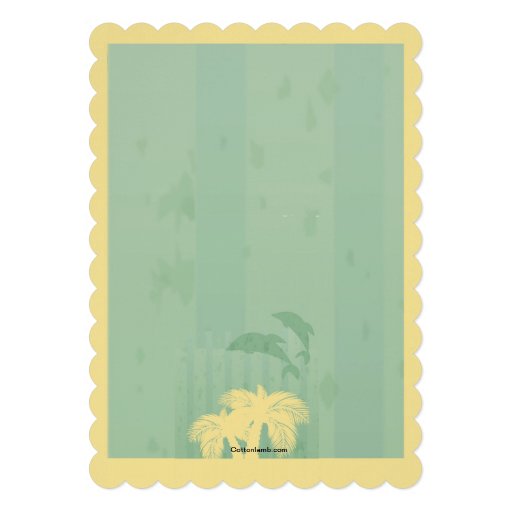 Tiki Bar With Dolphins Invitation