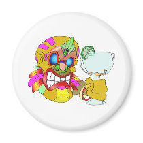 Tiki Drinking Refrigerator Magnets