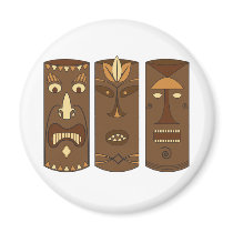 Tiki God & Goddess Magnet
