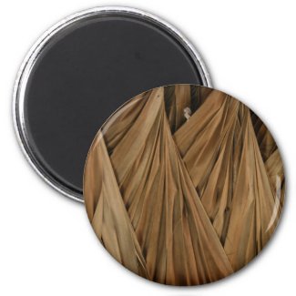 Tiki Hut Palm Fronds Pattern magnet