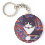 "Tiki in Doug's Afghan" keychains