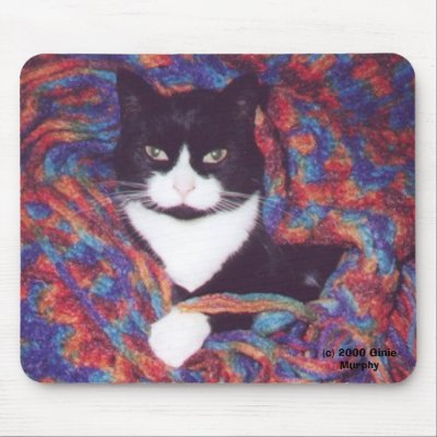 "Tiki in Doug's Afghan" Mouse Mats by GinieMurf