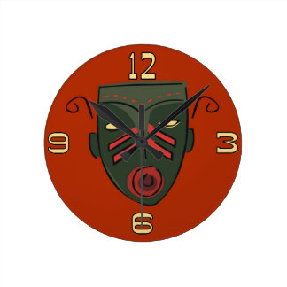 Tiki Mask Clock
