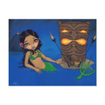 "Tiki Mermaid" Postcard