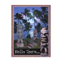 Tiki Moon (customizable) Postcards