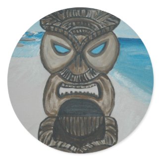 tiki on maui beach 004 - Copy sticker