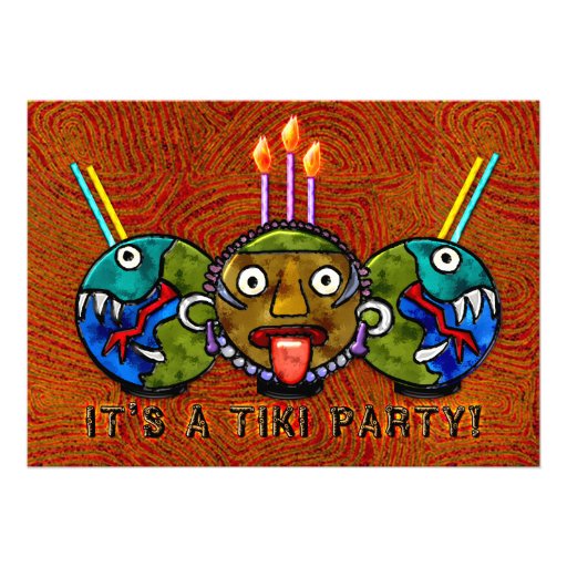 Tiki Party (2-Sided Invitation)