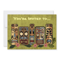 Tiki Party Invitations