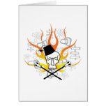 Tiki Skull Flames Tiki Pattern Cards