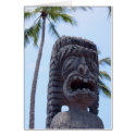 Tiki Statue in Kona, Hawaii - Card