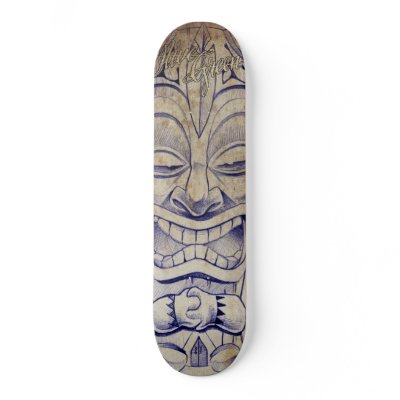 TIKI tattoo Board Skate Board Decks by olive_green