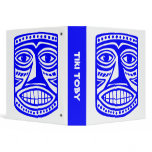 Tiki Toby (1.5in) - Blue & White binders
