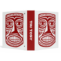 Tiki Toby (1.5in) - Burgandy & White Vinyl Binders