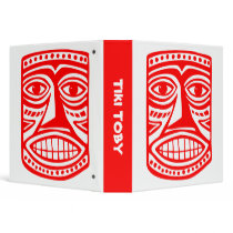 Tiki Toby (1.5in) - Red & White Vinyl Binder