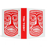 Tiki Toby (1.5in) - Red & White binders