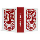 Tiki Toby (2in) - Burgandy & White binders