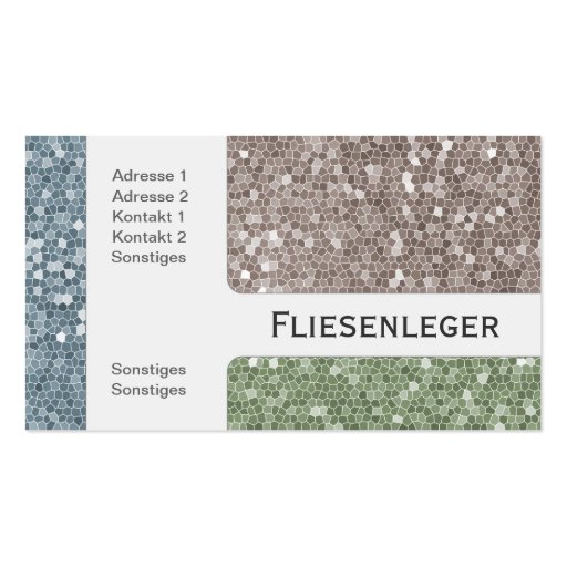 Fliesen Visitenkartenvorlage Zazzle