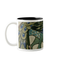 Tile design of heron and fish, by Walter Crane Coffee Mugs
