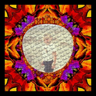 Tile Flower Add-a-Photo Poster