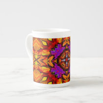 Tile Flower Bone China Mug