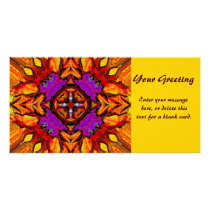 Tile Flower Custom Card Photo Card Template