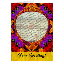 Tile Flower Custom Photo Greeting Cards