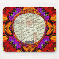 Tile Flower Custom Photo Mousepad