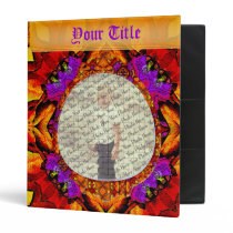 Tile Flower Customizable 1" Photo Binder