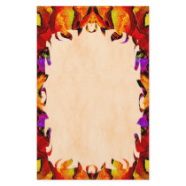Tile Flower Flame Stationery