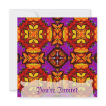 Tile Flower Invitations