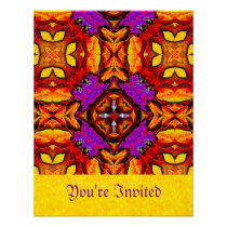 Tile Flower Invitations