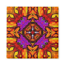 Tile Flower Magnets