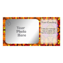 Tile Flower PhotoCard Template by wingedturtle Tile Flower PhotoCard Template