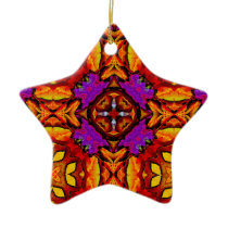 Tile Flower Star Ornament