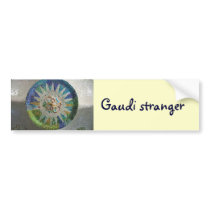 Tile Gaudi stranger bumper stickers by ribizlifozelek Tile Gaudi stranger bumper stickers