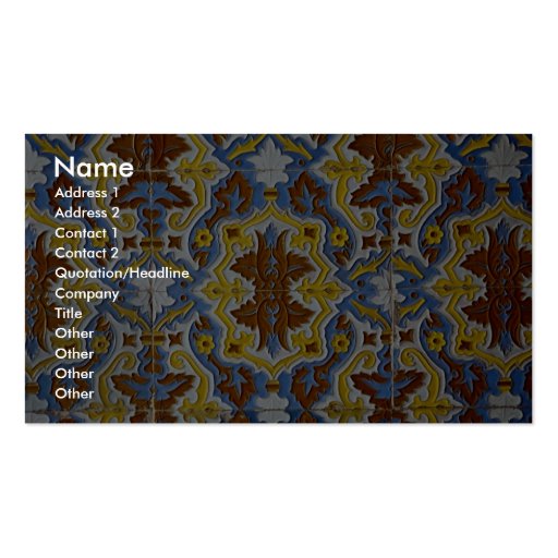 Tile pattern business card templates (front side)
