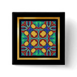 Tile pattern in red blue green yellow buttons