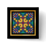 Tile pattern in red blue green yellow buttons