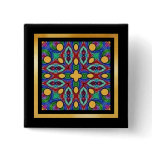 Tile pattern in red blue green yellow buttons