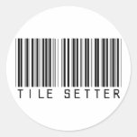 Tile Setter Barcode Round Sticker