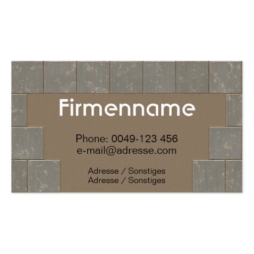 Tile setter business card template (front side)