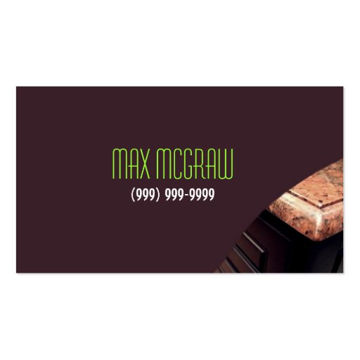 Tile Stone Granite Marble Construction Business Business Card (back side)