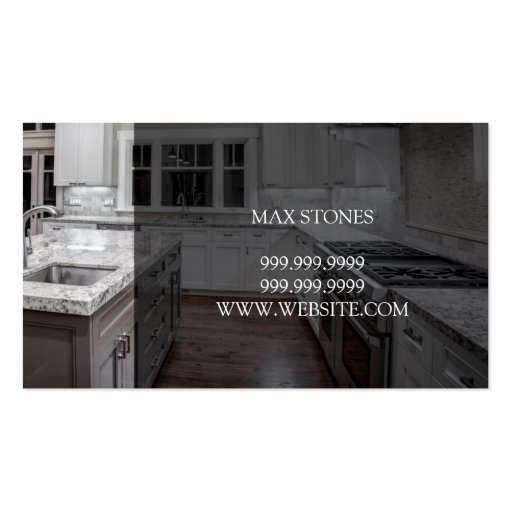 Tile Stone Granite Marble Construction Business Business Cards (back side)